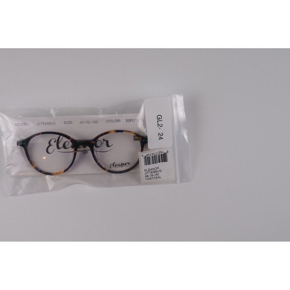 Eleanor Womens Eyeglasses Jitterbug Tortoise Teal 48-19-140 NWT